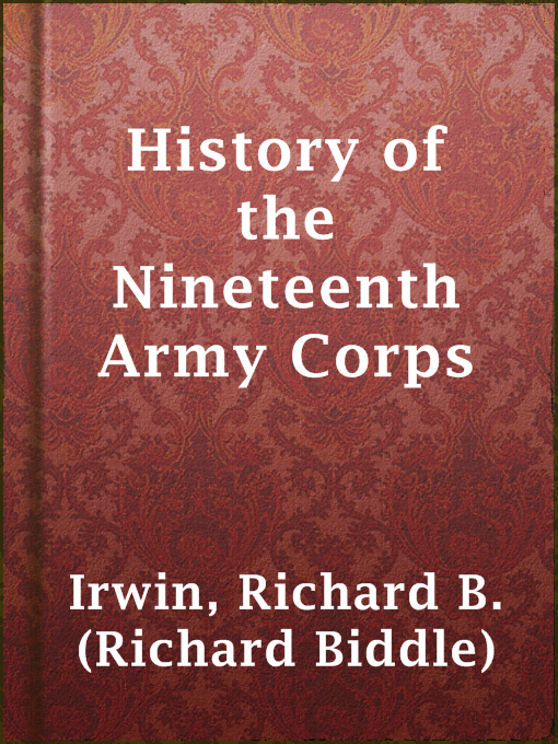 Cover image for History of the Nineteenth Army Corps